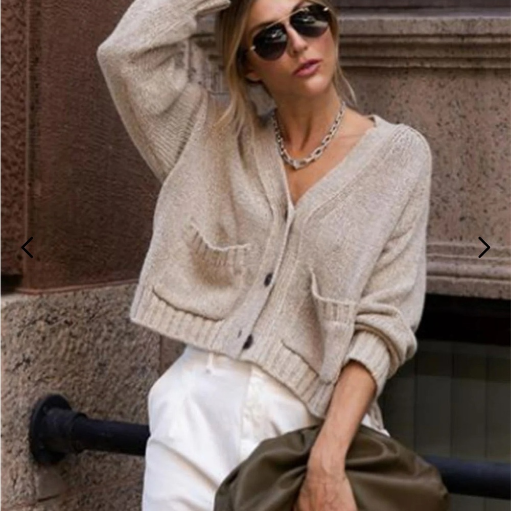 Brochu Walker Linen Cropped Cardigan